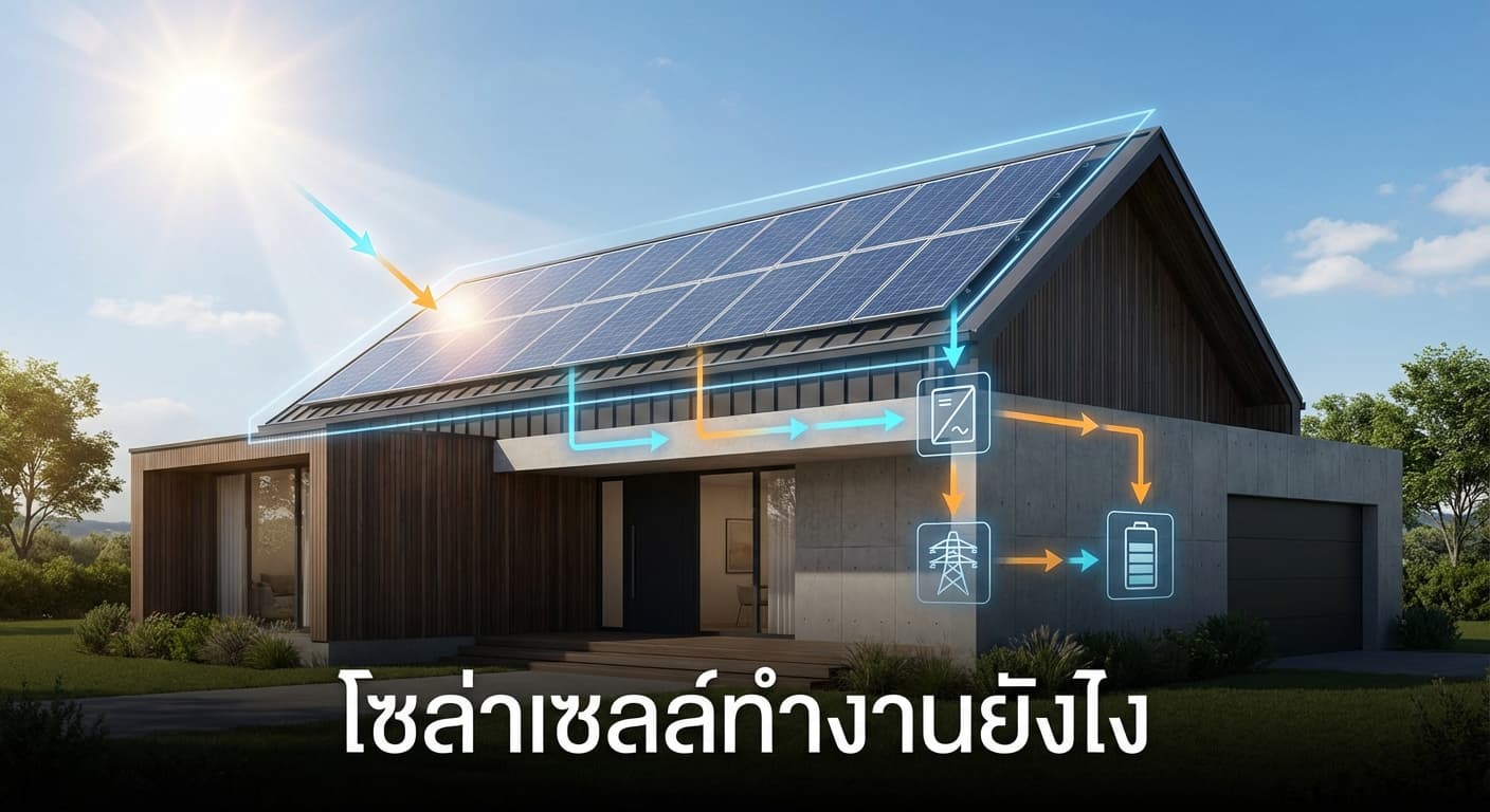 โซล่าเซลล์ทำงานยังไง? เจาะลึกระบบประหยัดไฟยอดฮิตสำหรับชาวระยอง โดย เอนีเทค (Aneetech)